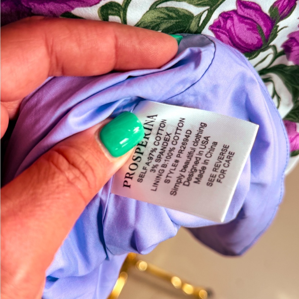 NEW Prosperina Blake Reversible Shift Dress – Violet Blooms Lilac - Picture 6 of 7